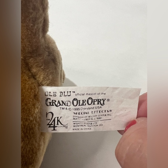 VTG Grand Ole Opry Blu Hound Dog Plush Stuffed Animal Toy Brown 24K 1995 - Picture 6 of 9